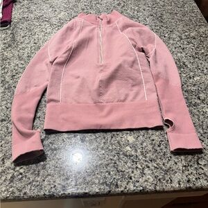 Pink Quarter-Zip Pullover Free People NWOT